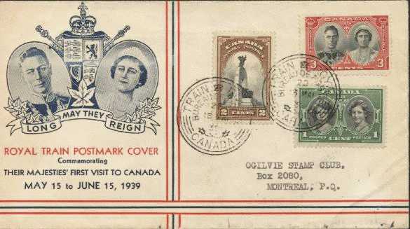 The Royal Train Post Mark Cover - 1939
